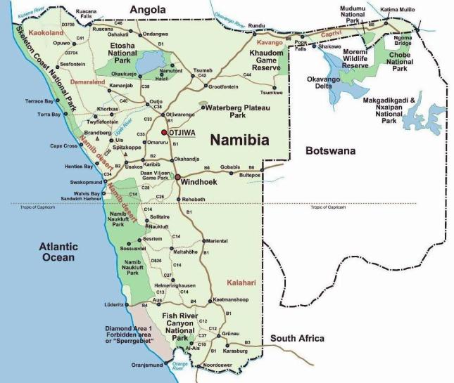 Namibia_Karte