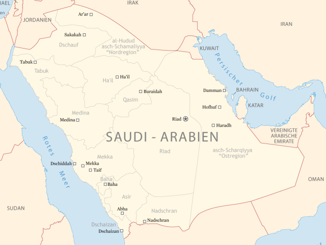 Saudi-Arabien-Karte