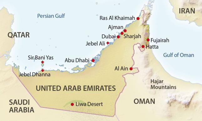 Vereinigte Arabische Emirate Karte